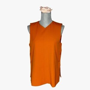 Zara Orange top with side buttons size XS